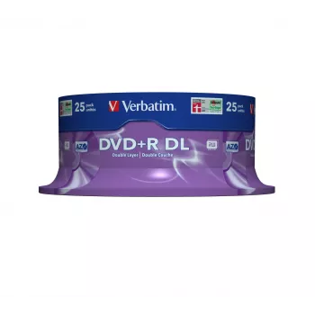 Verbatim DVD+R Double Layer 8x mate plata spindel de 25