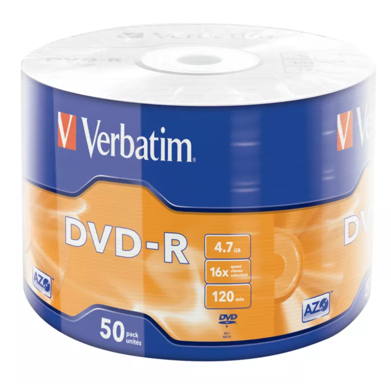 Verbatim DVD-R mate plata pack de 50 wrap spindle