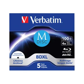 Verbatim M-Disc BD-R XL 100 GB 4x, Jewel Case, 5 uds. (43834)