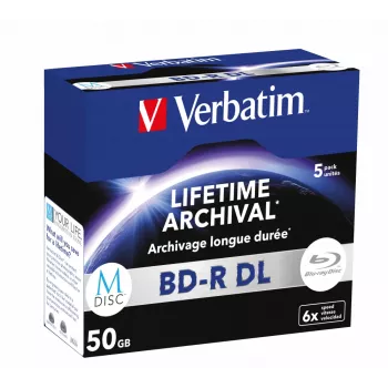 BD-R DL Verbatim MDISC 50 GB 5 uds. 6x velocidad de escritura