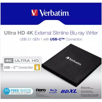 Verbatim 43888 unidad óptica Blu-Ray DVD Combo negra