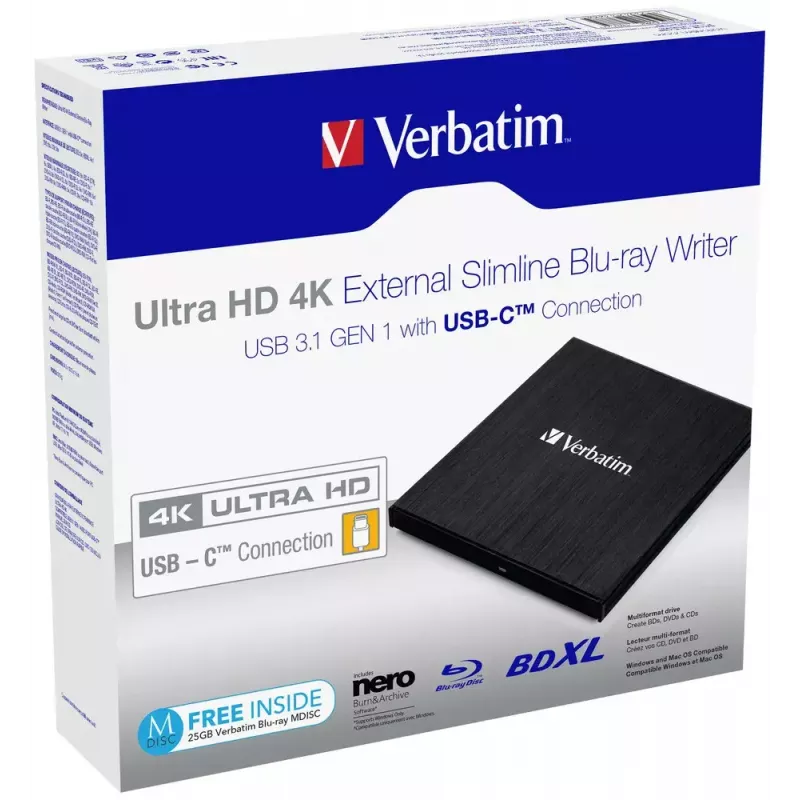 Verbatim 43888 unidad óptica Blu-Ray DVD Combo negra
