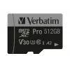 Verbatim Pro U3 512GB tarjeta Micro SDXC, 512 GB, MicroSDXC, Class 10, UHS-I, 100 MB/s, 90 MB/s