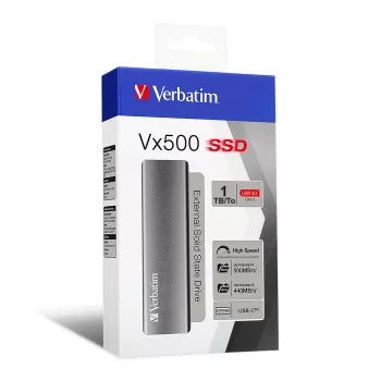 Verbatim Vx500 1 TB USB Type-C 3.2 Gen 2 (3.1 Gen 2) plata