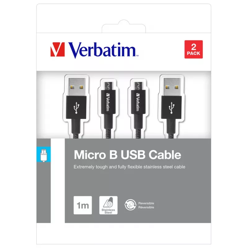 Verbatim 48874 cable USB USB 3.2 Gen 1 (3.1 Gen 1) 1 m Micro-USB A a USB A negro
