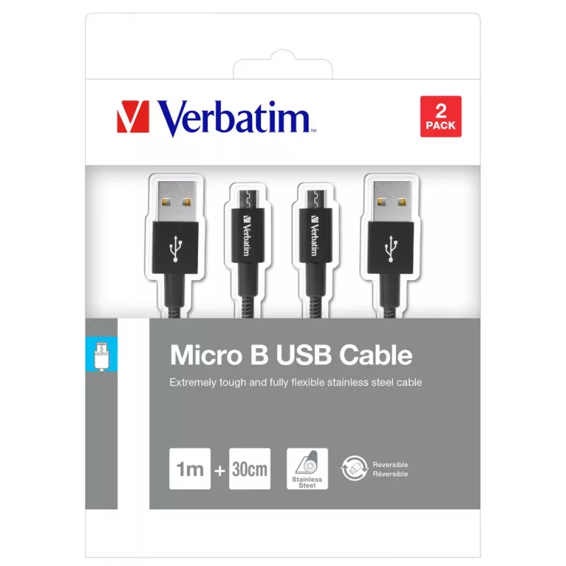 Verbatim 48875 cable USB USB 3.2 Gen 1 (3.1 Gen 1) 1 m Micro-USB A USB A negro