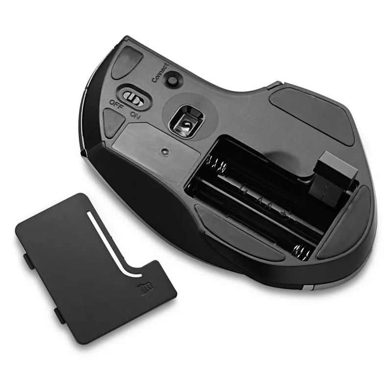 Verbatim ratón inalámbrico de 8 botones con LED azul, LED azul, RF inalámbrico, 1600 DPI, negro, gris