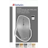 Verbatim ratón inalámbrico de 8 botones con LED azul, LED azul, RF inalámbrico, 1600 DPI, negro, gris