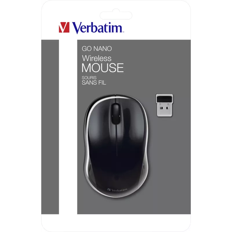 Verbatim Go Nano ratón de oficina ambidiestro RF inalámbrico 1600 DPI