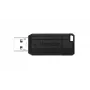 Verbatim PinStripe - Unidad USB 64 GB - Negro, 64 GB, USB Type-A, 2.0, 10 MB/s, Slide, Negro