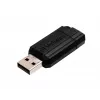 Verbatim PinStripe - Unidad USB 64 GB - Negro, 64 GB, USB Type-A, 2.0, 10 MB/s, Slide, Negro