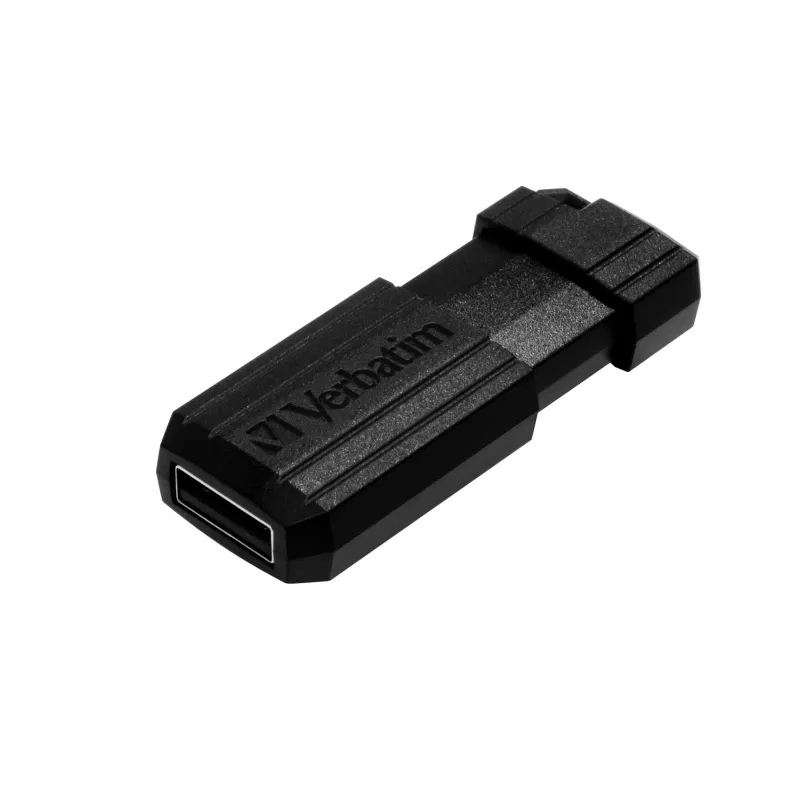 Verbatim PinStripe - Unidad USB 64 GB - Negro, 64 GB, USB Type-A, 2.0, 10 MB/s, Slide, Negro