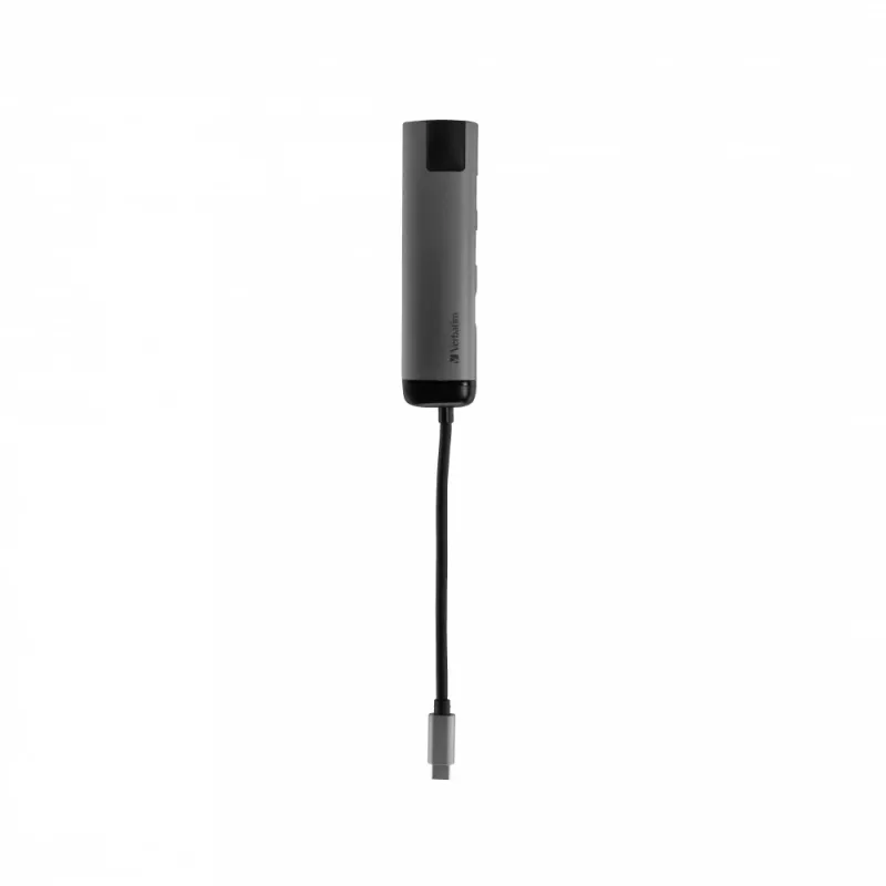 Verbatim 49141 dock/replicador de puertos para portátil USB 3.2 Gen 1 (3.1 Gen 1) Type-C negro, plata