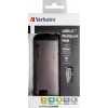Verbatim 49142 dock/replicador de puertos para portátil USB 3.2 Gen 1 (3.1 Gen 1) Type-C negro, plata