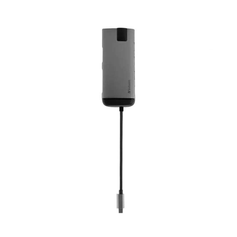 Verbatim 49142 dock/replicador de puertos para portátil USB 3.2 Gen 1 (3.1 Gen 1) Type-C negro, plata