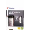 Verbatim 49143 adaptador de cable de vídeo 0,1 m USB Type-C HDMI negro, plata
