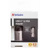 Verbatim 49145 adaptador de cable de vídeo 0,01 m USB Type-C VGA (D-Sub) negro, plata