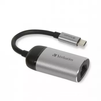 Verbatim 49146 dock/replicador de puertos para portátil USB 3.2 Gen 1 (3.1 Gen 1) Type-C negro, plata