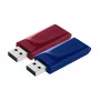 Verbatim Slider – memoria USB – 2x32 GB – azul/rojo, 32 GB, USB Type-A, 2.0, extraíble, 8 g, azul, rojo