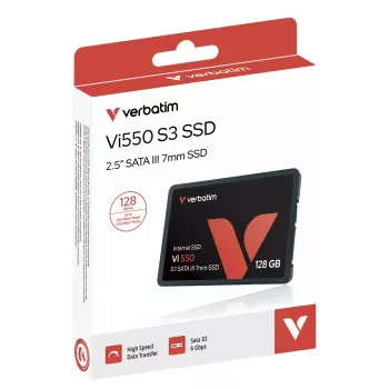 Verbatim Vi550 S3 SSD 128GB, 128 GB, 2,5 pulgadas, 520 MB/s, 6 Gbit/s