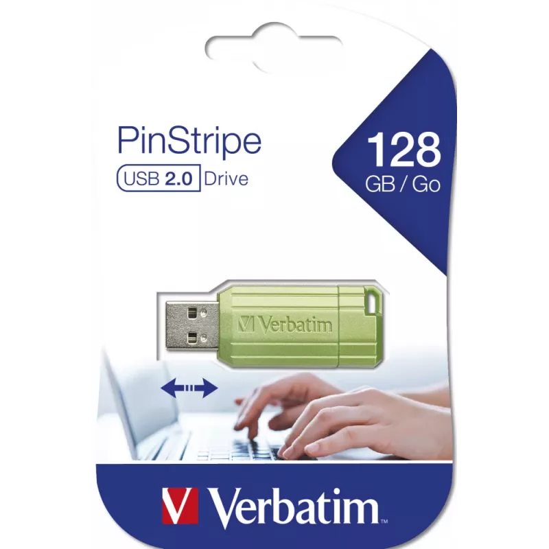 Verbatim PinStripe memoria USB 128 GB USB Type-A 2.0 verde