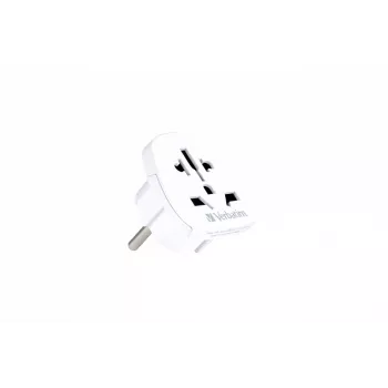 Verbatim 49541 adaptador de enchufe universal Type E/F híbrido blanco