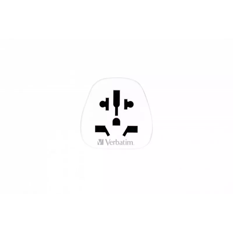 Verbatim 49541 adaptador de enchufe universal tipo E/F híbrido blanco