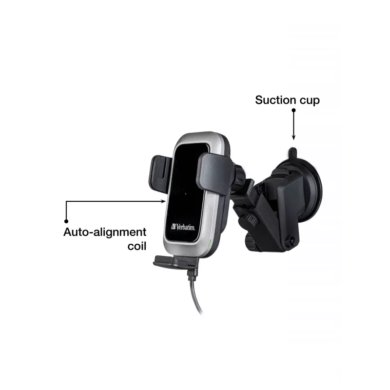 Verbatim FWC-03 Pro Qi cargador inalámbrico rápido para coche retail negro