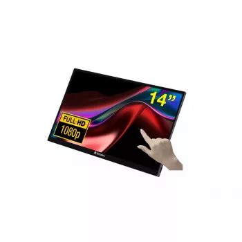 Verbatim 49591 monitor de ordenador 35,6 cm (14 inch) 1920 x 1080 píxeles Full HD LCD táctil negro