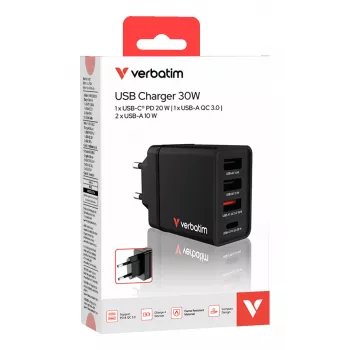 Verbatim 49700 cargador móvil universal negro AC carga rápida interior