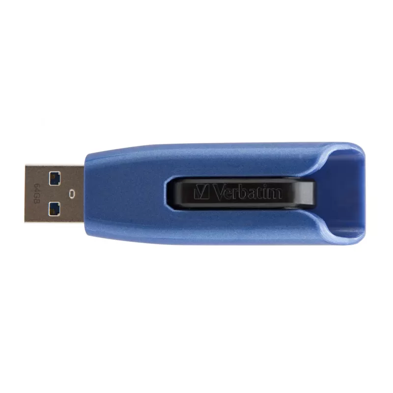 Verbatim V3 MAX - unidad USB 3.0 64 GB - azul, 64 GB, USB Type-A, 3.2 Gen 1 (3.1 Gen 1), Slide, 10 g, azul