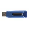 Verbatim V3 MAX - unidad USB 3.0 128 GB - azul, 128 GB, USB Type-A, 3.2 Gen 1 (3.1 Gen 1), 175 MB/s, Slide, negro, azul