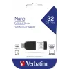 Verbatim Nano - unidad USB 2.0 con adaptador Micro USB 32 GB - negro