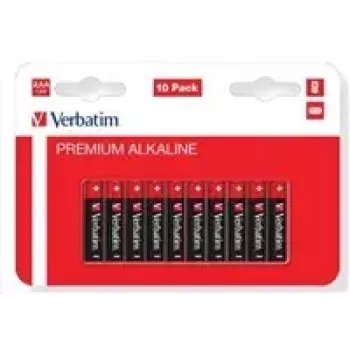 Verbatim pilas alcalinas AAA, 1,5V, 10 uds. Verbatim negro / V49874