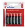 Verbatim pilas alcalinas AA, pila desechable, AA, alcalina, 1,5 V, 10 uds., negro, rojo