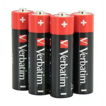 Verbatim pilas alcalinas AA, pila desechable, AA, alcalina, 1,5 V, 10 uds., negro, rojo