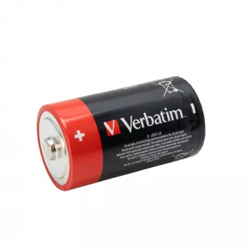 Verbatim pilas alcalinas D, pila desechable, alcalina, 1,5 V, 2 uds., multicolor, 34,2 mm