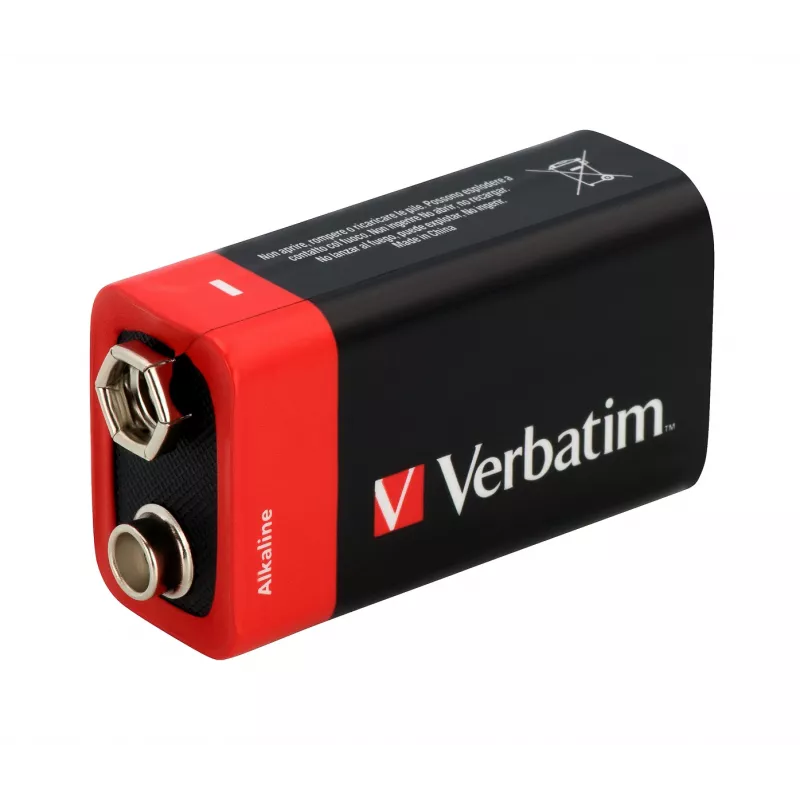 Verbatim pilas alcalinas 9V, pila desechable, alcalina, 9 V, 1 ud., multicolor, 46 g