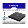 Verbatim External Slimline grabadora de CD/DVD unidad óptica DVD±RW negra