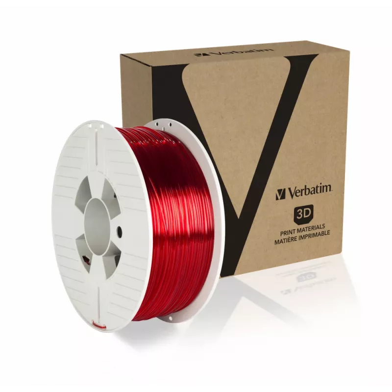 Verbatim 55054 material de impresión 3D tereftalato de polietilenglicol (PETG) rojo, transparente 1 kg