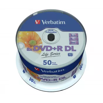 Verbatim 97693 DVD virgen 8,5 GB DVD+R DL 50 uds.