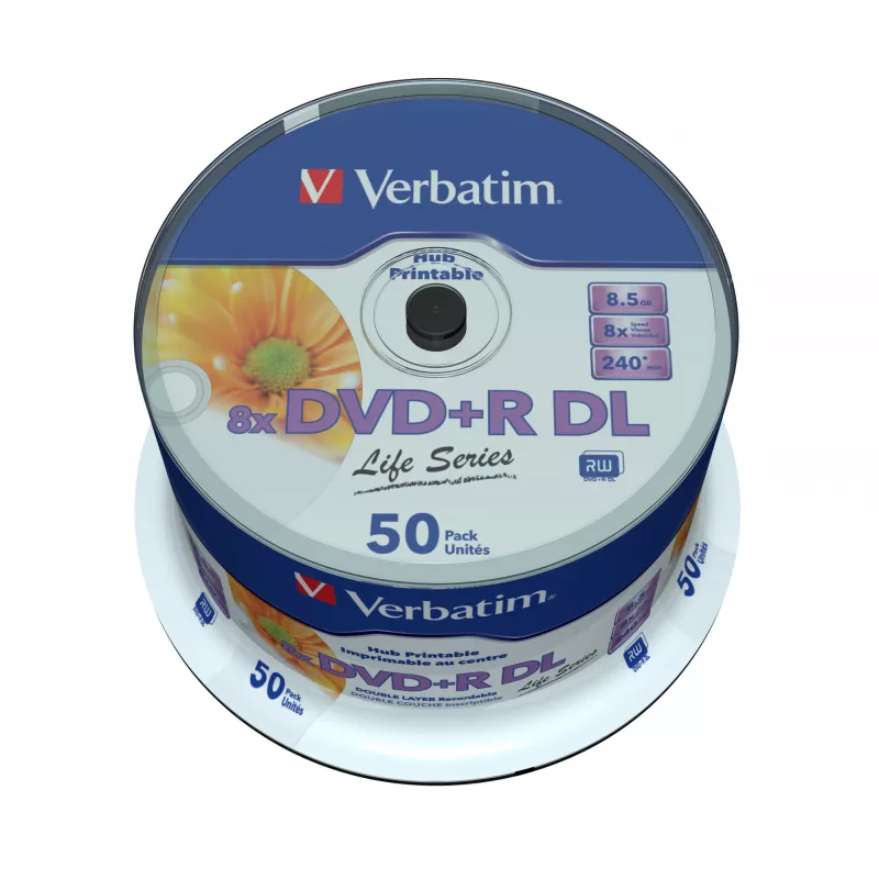 Verbatim 97693 DVD virgen 8,5 GB DVD+R DL 50 uds.