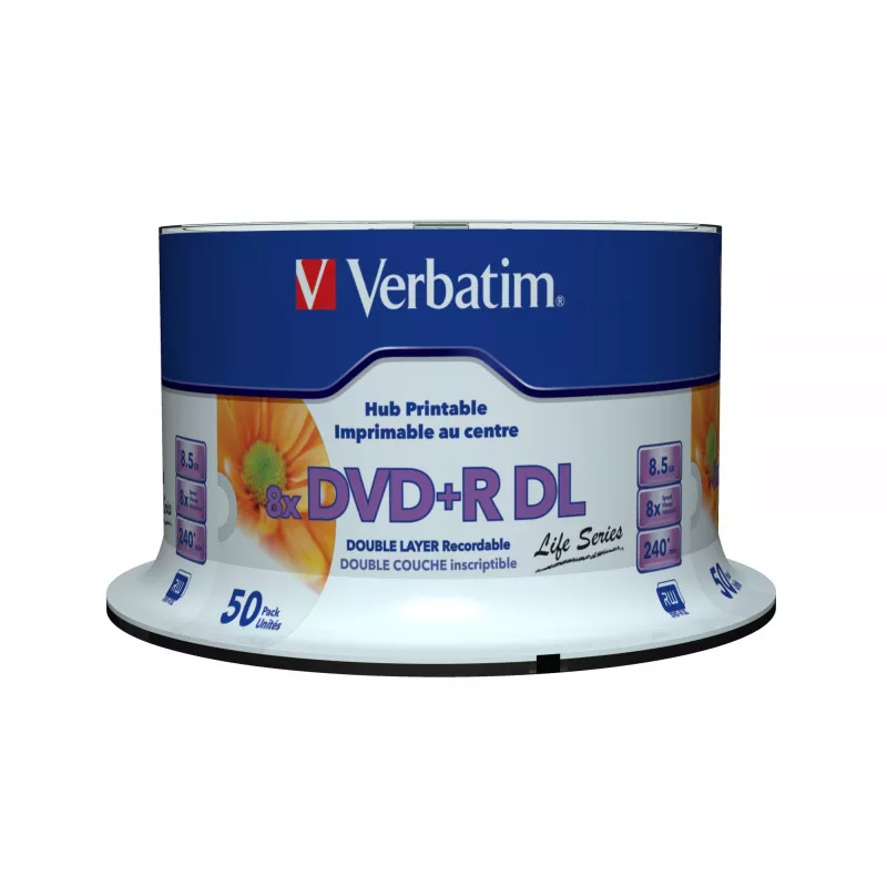 Verbatim 97693 DVD virgen 8,5 GB DVD+R DL 50 uds.