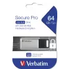 Verbatim Secure Pro - Memoria USB 3.0 64 GB - Plata
