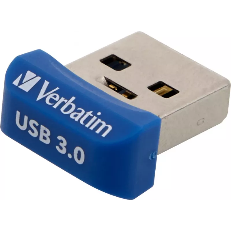 Verbatim Store 'n' Stay NANO - Memoria USB 3.0 16 GB - Azul, 16 GB, USB Type-A, 2.0, con tapa, 3 g, Azul