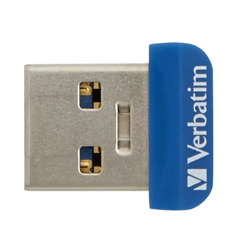 Verbatim Store 'n' Stay NANO - Memoria USB 3.0 16 GB - Azul, 16 GB, USB Type-A, 2.0, con tapa, 3 g, Azul