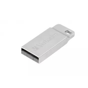 Verbatim Metal Executive – Memoria USB 64 GB – Plata, 64 GB, USB Type-A, 2.0, sin tapa, 3,6 g, Plata
