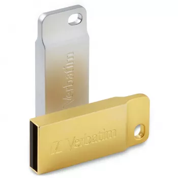 Verbatim Metal Executive – Memoria USB 64 GB – Plata, 64 GB, USB Type-A, 2.0, sin tapa, 3,6 g, Plata