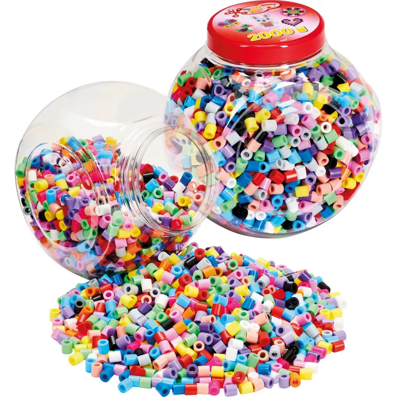 Hama 00008588 cuentas tubulares multicolor 2000 uds.