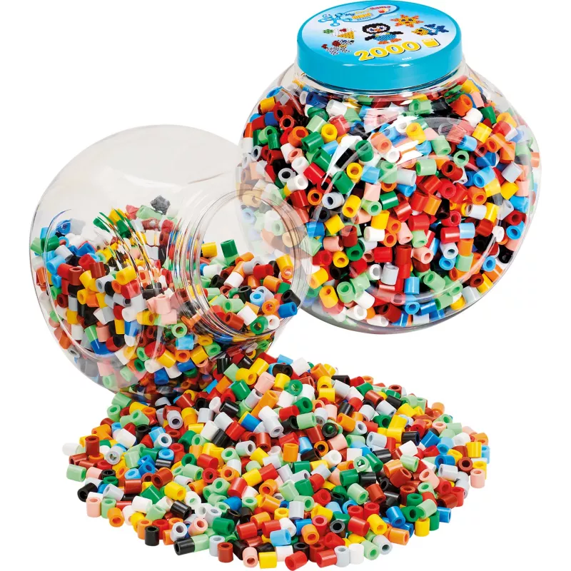Hama 00008589 cuentas tubulares multicolor 2000 uds.